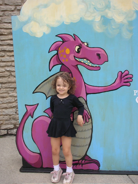 At the dragon exhibit at the Toledo Zoo