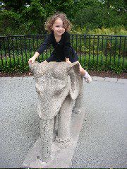 Riding the elephant.