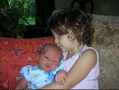 Content Max with his sister