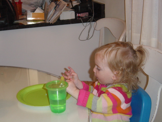 Summer eating her cupcake