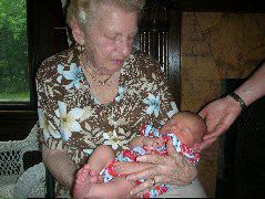 Max with his Great Grandma Lilly