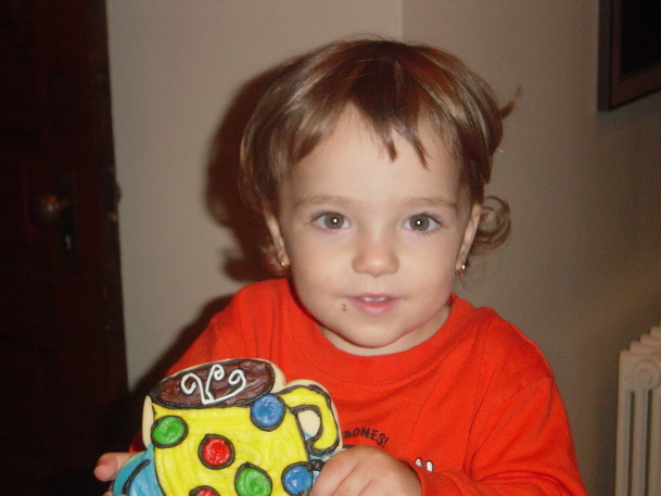 Pretty girl with cookie