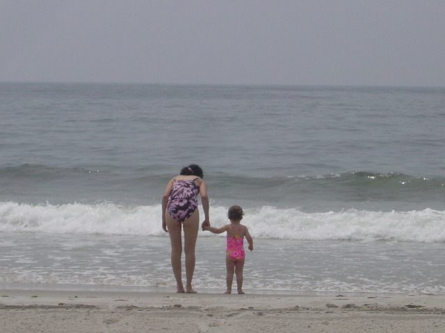 Going in the ocean at Long Beach