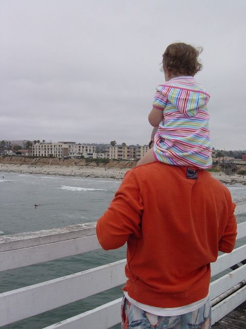 Watching the surfers.