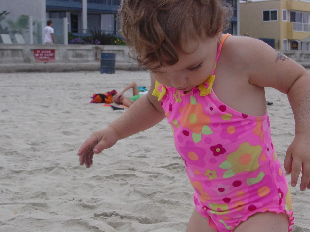 On the beach in San Diego.