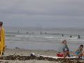 Watching Daddy surf - he's the second from the left.