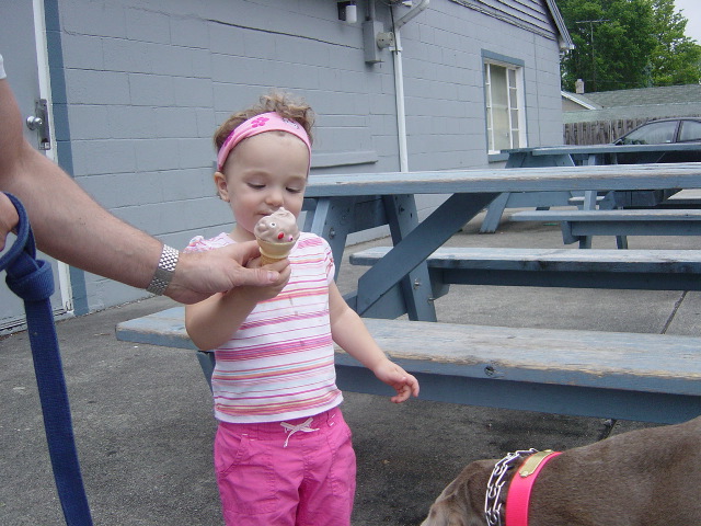 Smiley face candy is falling off the cone