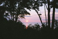 Sunset over Little Traverse Bay.