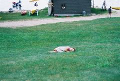 Rolling down the big hill.